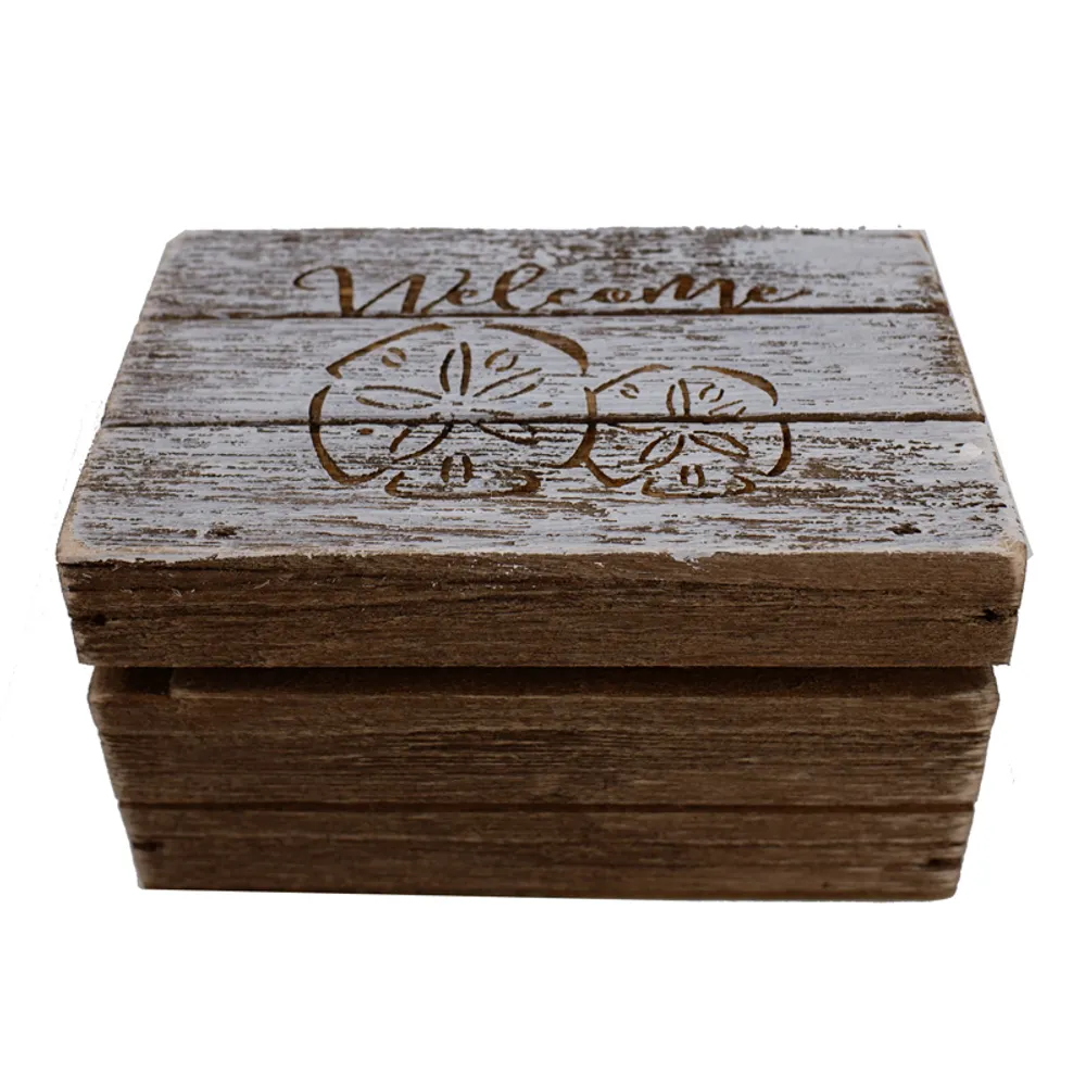 4-1/4" SAND DOLLAR WOOD BOX