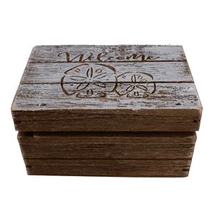 4-1/4" SAND DOLLAR WOOD BOX 1