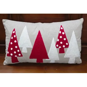 Rectangle Red Tree Pillow 12x19.5x1in 1