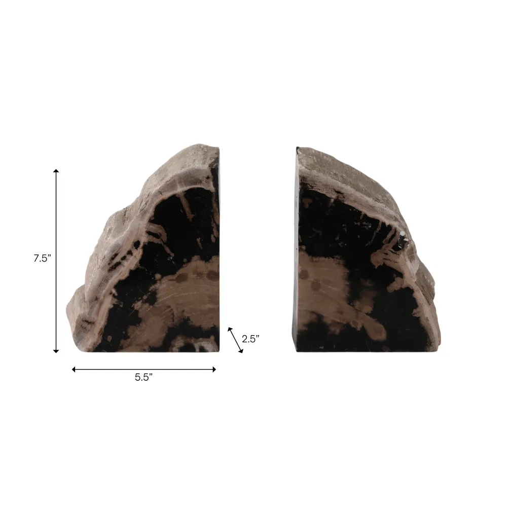 HANSONLEY SET OF 2 BLACK BOOKENDS 8 (IN)