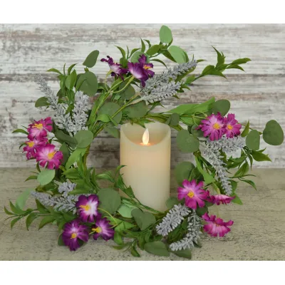 Blooming Aster 6.5in Candle Ring