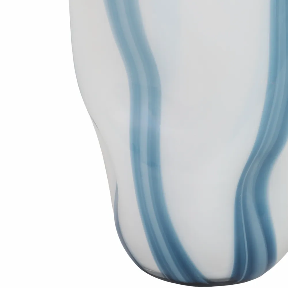 BIRCHBURN BLUE GLASS VASE 14 (IN)