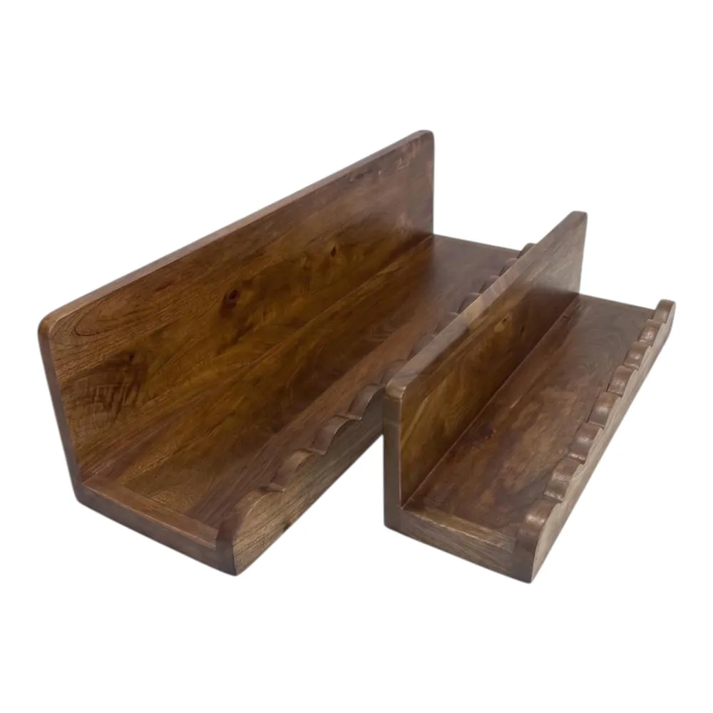 HAYFIELDWOOD SET OF 2 BROWN WALL SHELF 5 (IN)