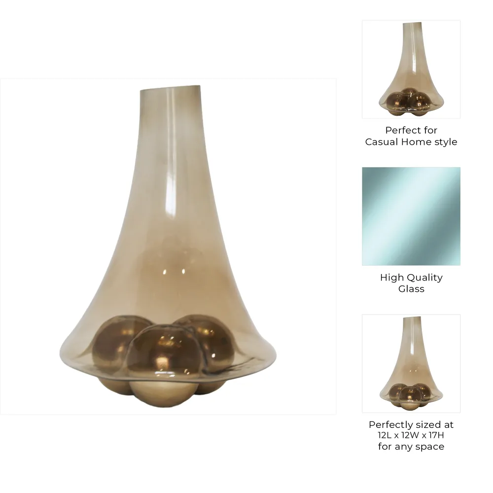 BAYSTONE GOLD GLASS VASE 17 (IN)