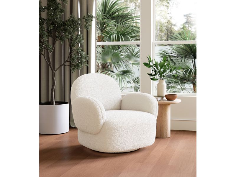 Pilka Swivel Chair White 2
