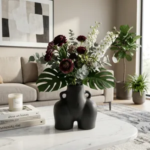 HELENAOAK BLACK VASE 6 (IN) 12
