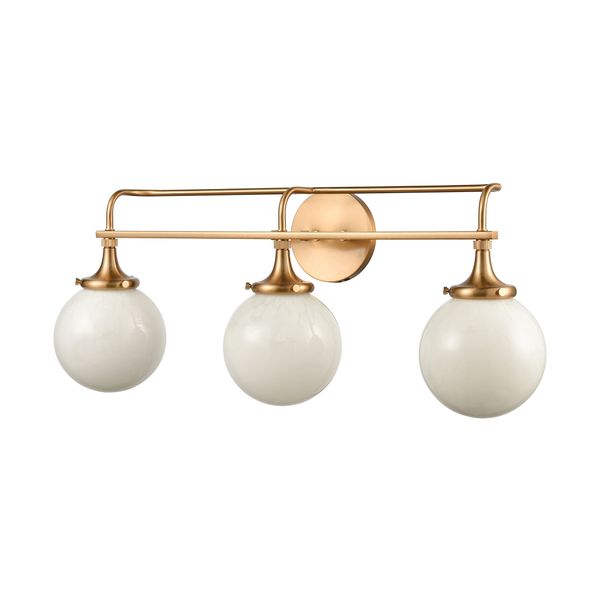 Beverly Hills 28'' Wide 3-Light Vanity Light - Satin Brass