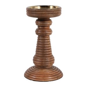 HACKETTRIDGE BROWN CANDLE HOLDER 8 (IN) 4