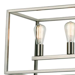 Williamsport 37'' Wide 5-Light Linear Chandelier - Brushed Nickel 2