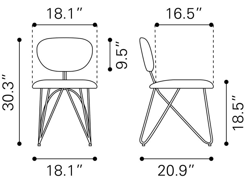 Novi Dining Chair Maroon Brown 12