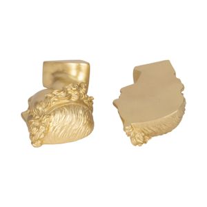 BRAXTONPORT SET OF 2 GOLD BOOKENDS 9 (IN) 8