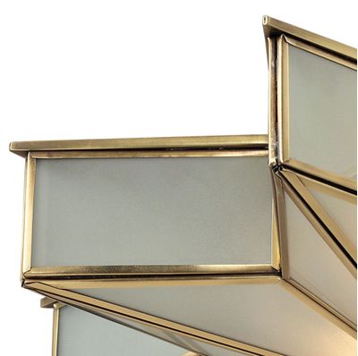 Decostar 21″ Wide 3-Light Flush Mount - Brushed Brass