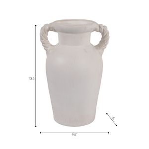 CLOVERWIND WHITE VASE 14 (IN) 10