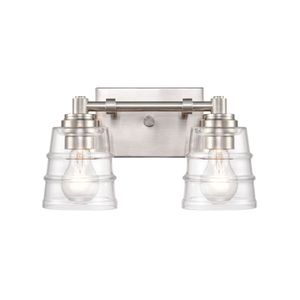 Pulsate 13'' Wide 2-Light Vanity Light - Satin Nickel 1