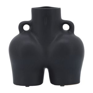 GLOVERSIDE BLACK VASE 8 (IN) 6