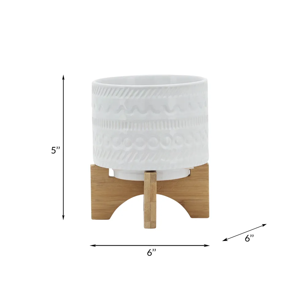 DORSETPORT WHITE PLANTER 8 (IN)