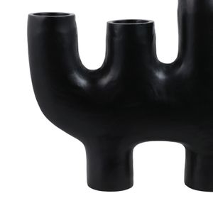 HUNTERWICK BLACK CANDLE HOLDER 18 (IN) 6