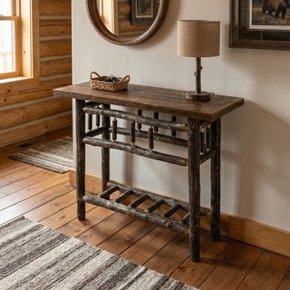 Appalachian Open Sofa Table with Barnwood Top
