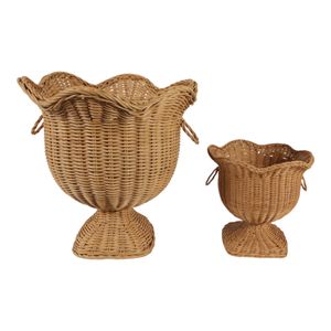 DARNELLWIND SET OF 2 BROWN VASES 17 (IN) 1