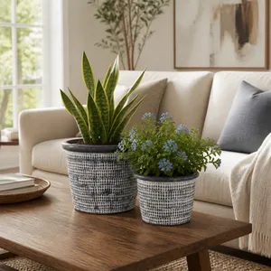 KENDALLWICK SET OF 2 BLUE PLANTER 9 (IN) 9