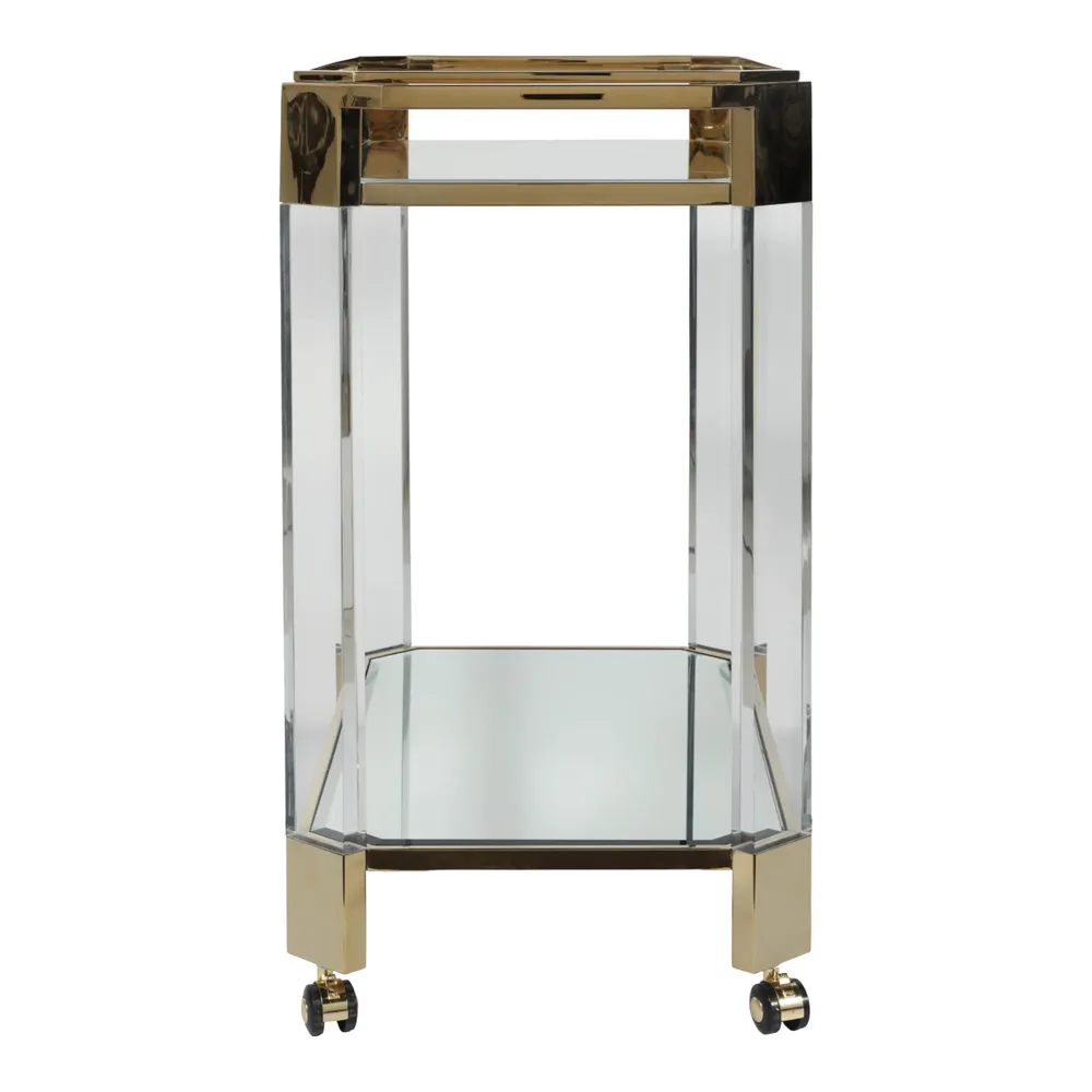JUNEMORE CLEAR BAR CART 32 (IN)