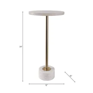 MERCERCLIFF WHITE TABLE 24 (IN) 9