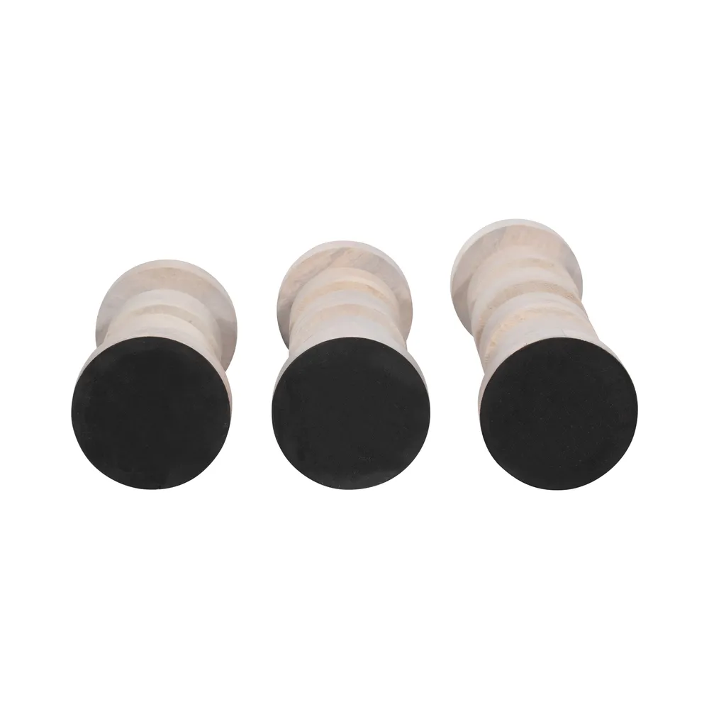 DESMONDRIDGE SET OF 3 WHITE CANDLESTICK 22 (IN)