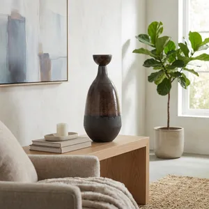 CARLINFIELD BROWN VASE 18 (IN) 2