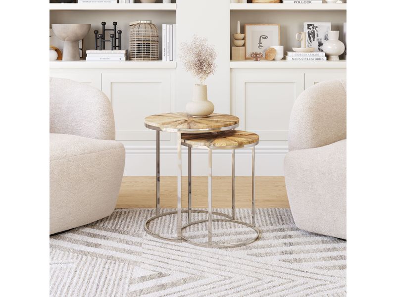 Bari Nesting Table Set Natural 2