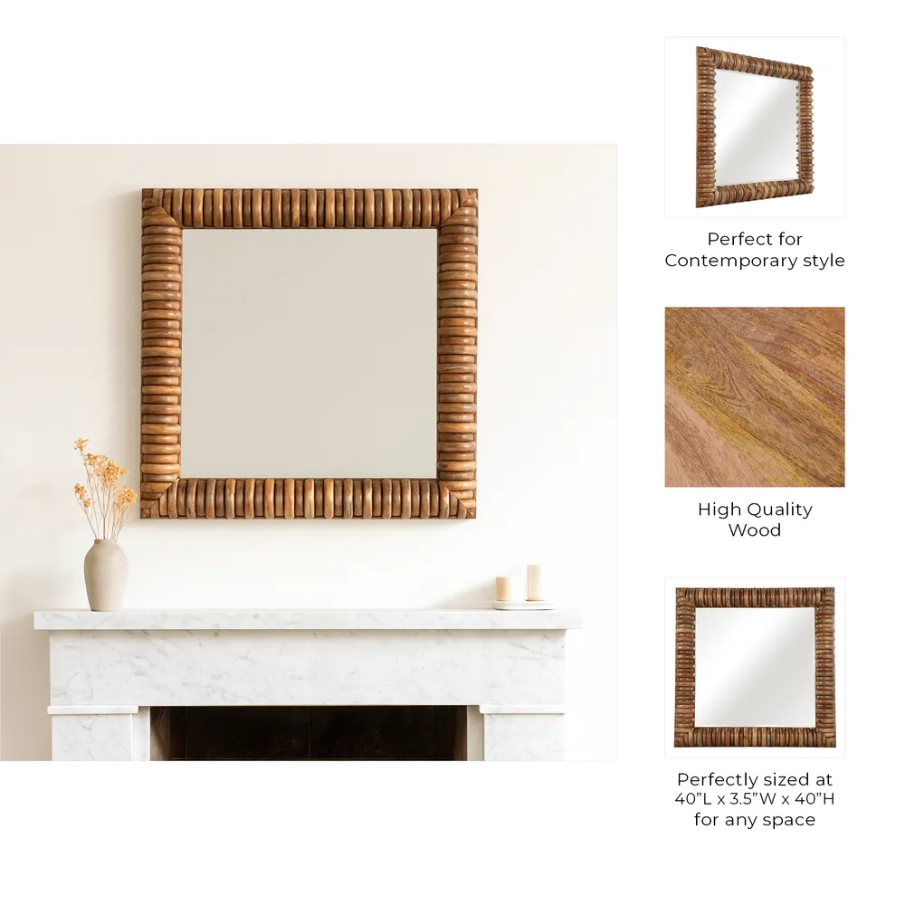 MIADALE BROWN MIRROR 40 (IN)