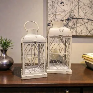 Cage Lanterns Set of 2 17in and 14inH 2