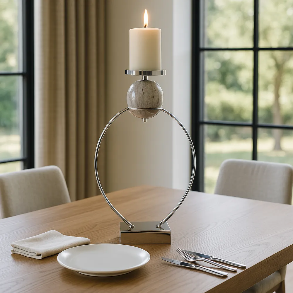 GRAYDONDALE SILVER CANDLE HOLDER 26 (IN)