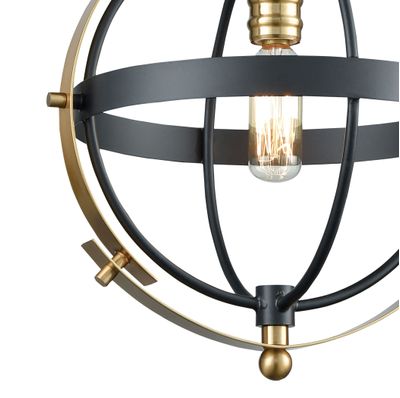 Caldwell 10″ Wide 1-Light Mini Pendant - Matte Black