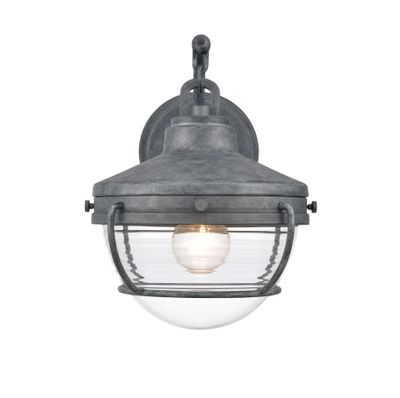 Eastport 12″ High 1-Light Outdoor Sconce - Aged Zinc