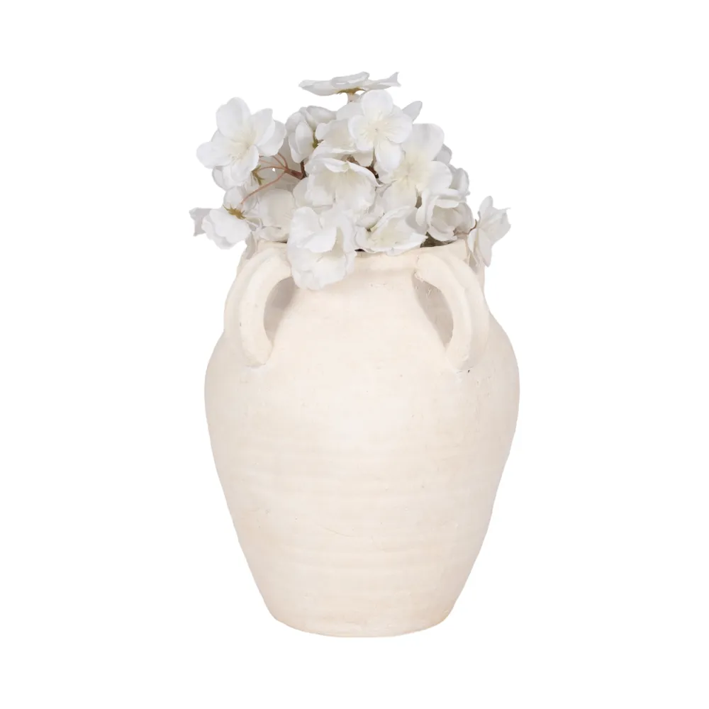 SKYELAKE WHITE VASE 10 (IN)
