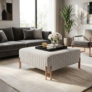 ARNETTPARK BLACK OTTOMAN 18 (IN) 2