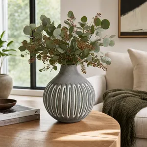 HAMDENSIDE GREEN GLASS VASE 12 (IN) 10