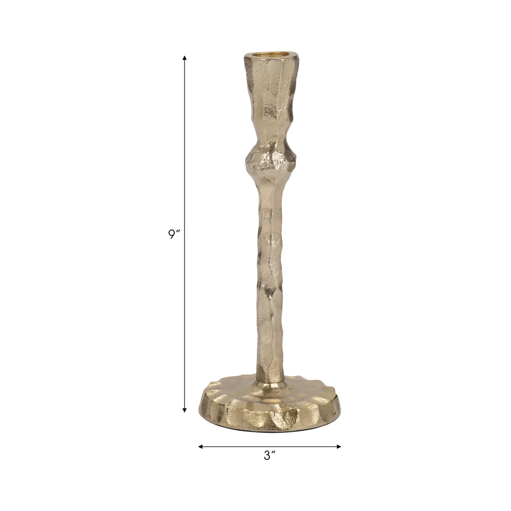 CALECREST GOLD CANDLE HOLDER 9 (IN)