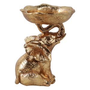 6X5" BOWL ON ELEPHANT TRUNK, GOLD 1