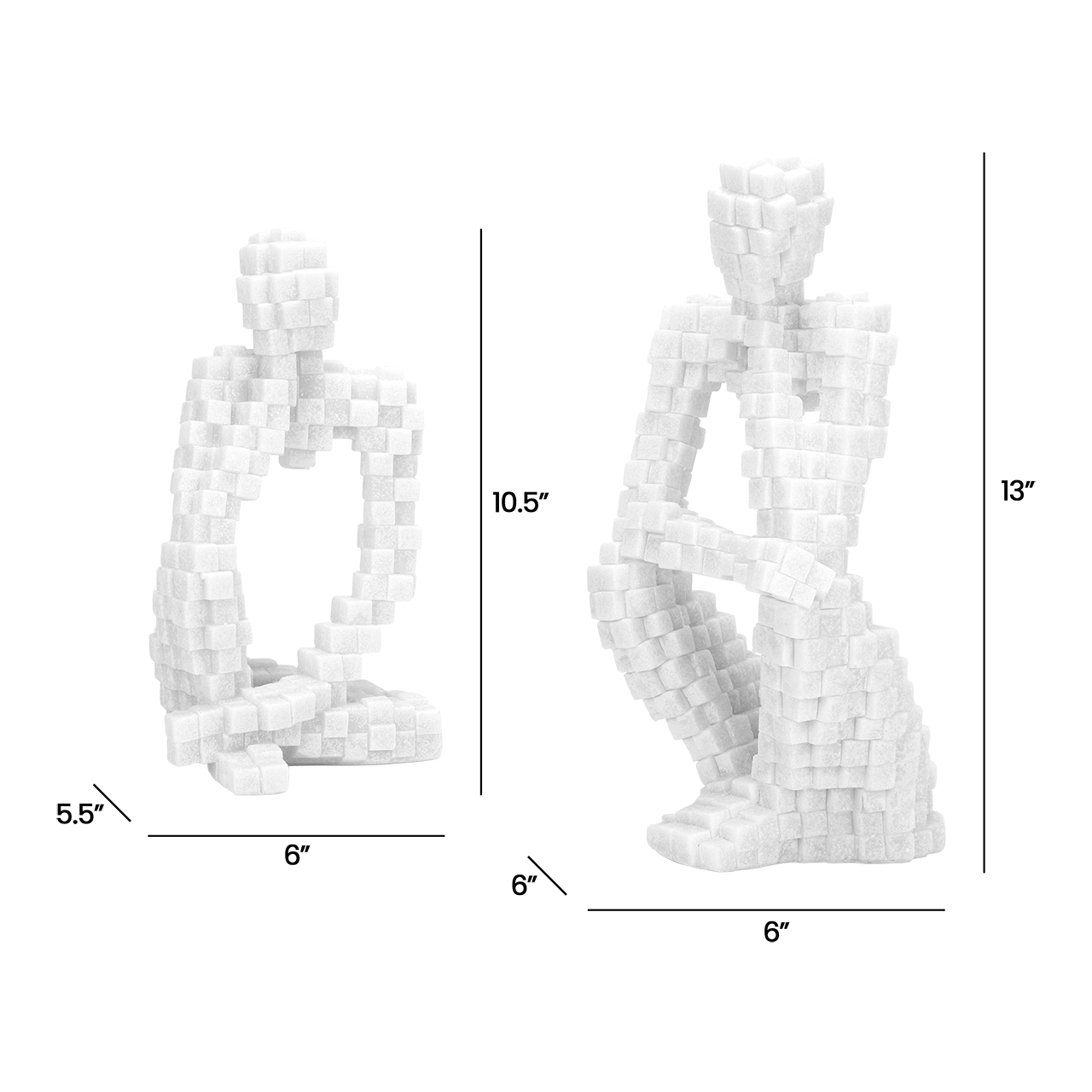 Pi Quartz Sculptures -Set 2 3