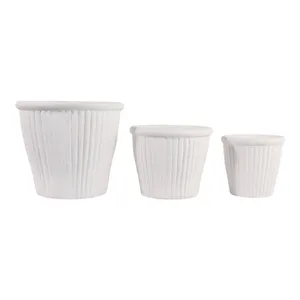 DREW SET OF 3 WHITE PLANTER 13 (IN) 1