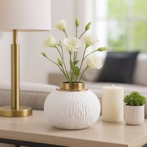 ADLERCREST WHITE VASE 6 (IN) 2
