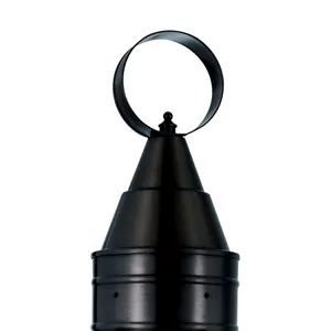 Classic Onion 17.5'' High 1-Light Outdoor Post Light - Black 3