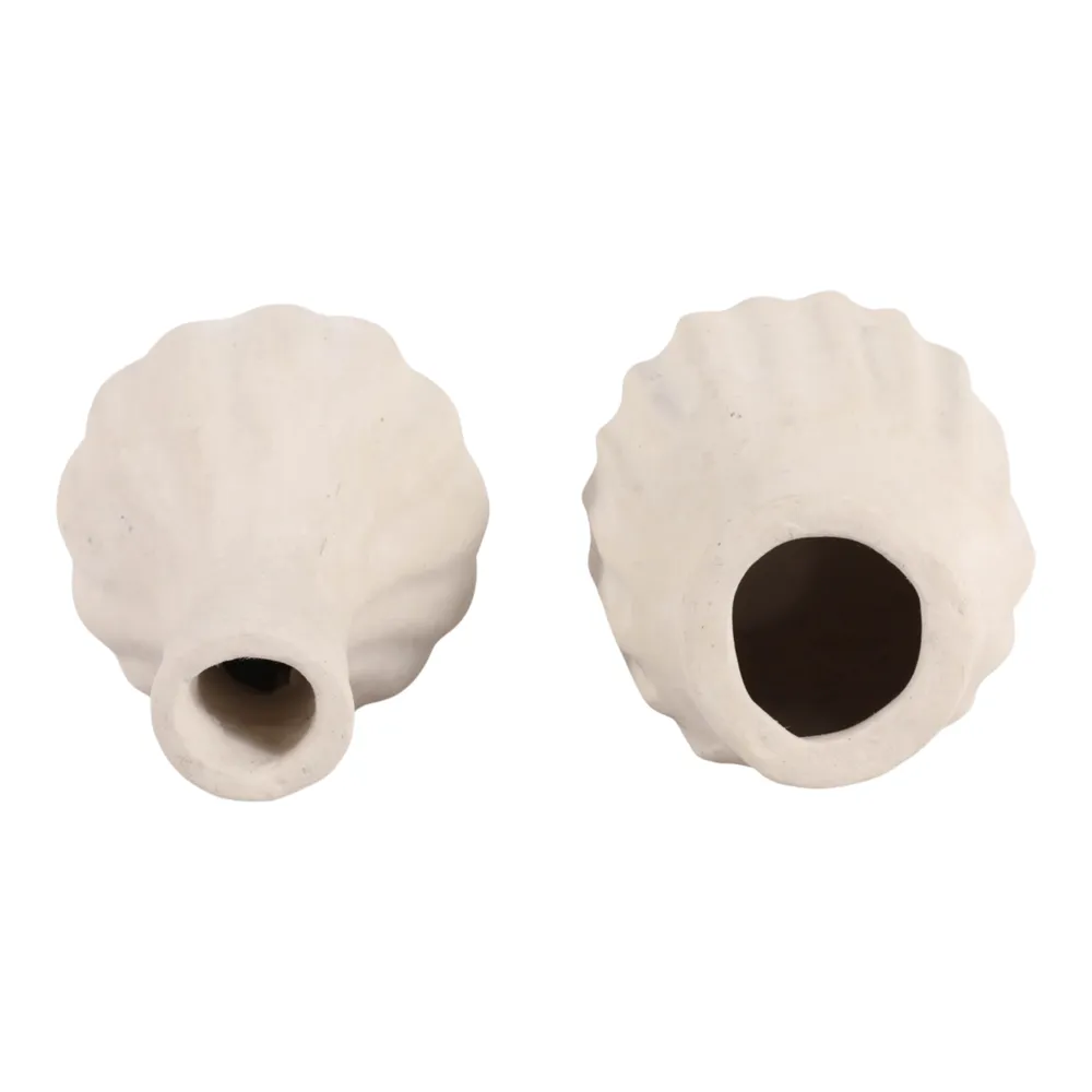 DOVERMORE SET OF 2 IVORY VASES 7 (IN)