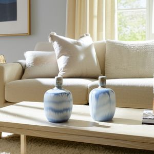 HATTONSTONE SET OF 2 BLUE JARS 12 (IN) 10