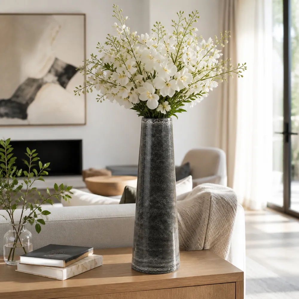 PEARLWOOD BLACK VASE 28 (IN)