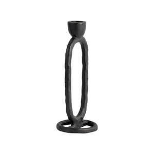 SHELTONRUN BLACK CANDLE HOLDER 8 (IN) 3