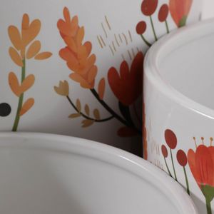 BRYNHAM SET OF 3 RED PLANTER 11 (IN) 6
