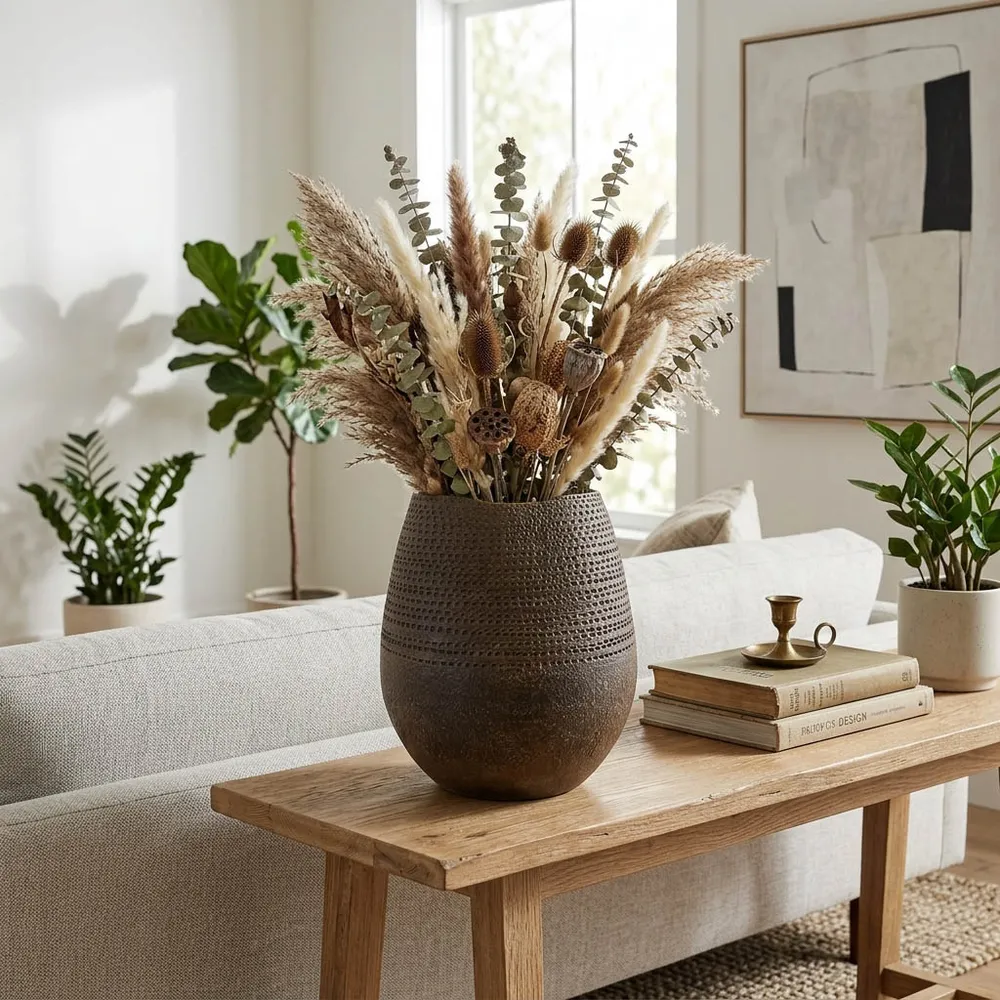 NORAHAVEN BROWN VASE 13 (IN)
