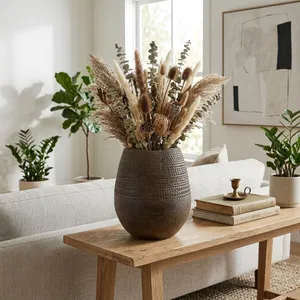 NORAHAVEN BROWN VASE 13 (IN) 2